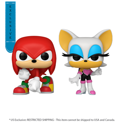Funko Pop Sonic the Hedgehog Knuckles & Rouge US Exclusive Pop! Vinyl 2 Pack [RS]