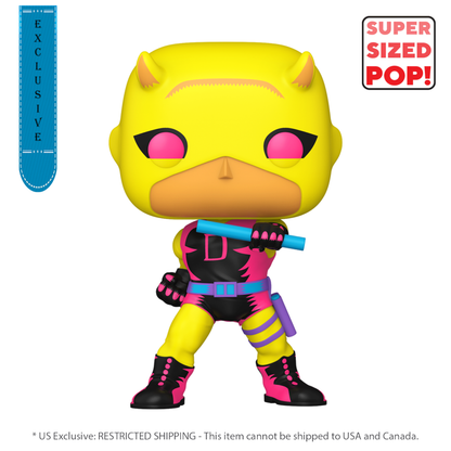 Funko Pop Marvel Comics Daredevil (First Appearance) US Exclusive Blacklight 10" Pop! Vinyl [RS]