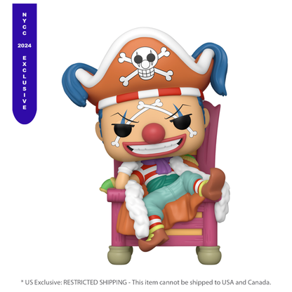 Funko Pop One Piece Buggy the Clown (on Throne) NYCC 2024 Exclusive Pop! Deluxe [RS]