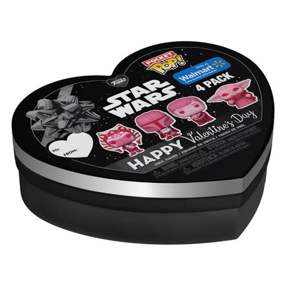 Funko Pop Star Wars: Valentines 2024 Pink US Exclusive Pocket Pop! 4 Pack Heart Box [RS]
