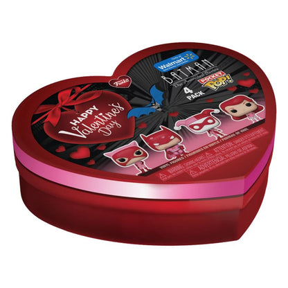 Funko Pop DC Comics: Valentines 2024 Pink US Exclusive Pocket Pop! 4 Pack Heart Box [RS]