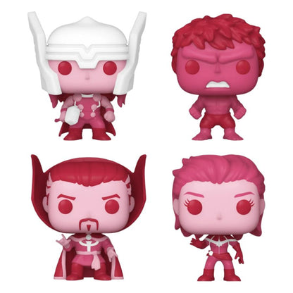 Funko Pop Marvel Comics: Valentines 2024 Pink US Exclusive Pocket Pop! 4 Pack Heart Box [RS]