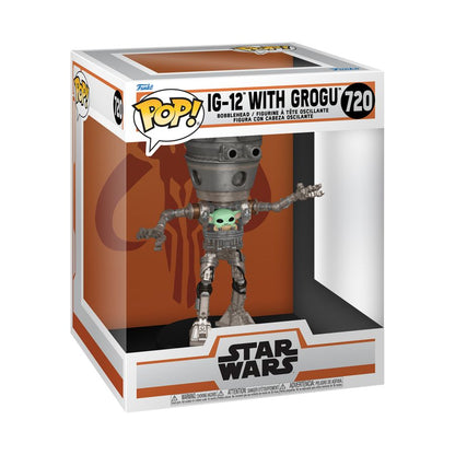 Funko Pop Star Wars IG 12 with Grogu Pop! Deluxe