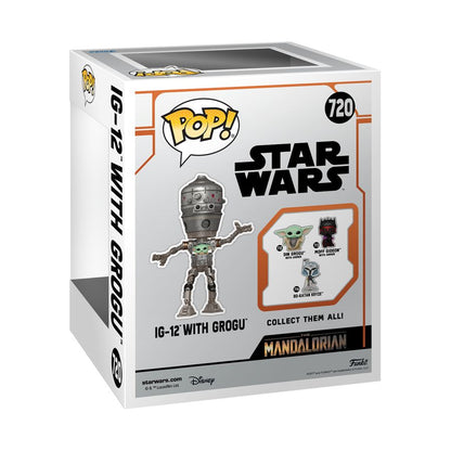 Funko Pop Star Wars IG 12 with Grogu Pop! Deluxe