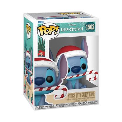 Funko Pop Lilo & Stitch Stitch with Candy Cane Holiday Pop! Vinyl