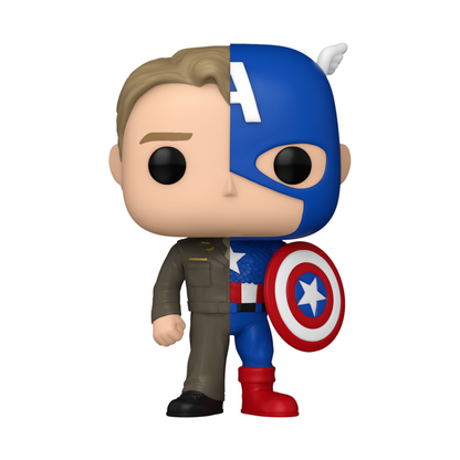 Funko Pop Marvel Comics Captain America/Steve Rogers: Split Pop! Vinyl