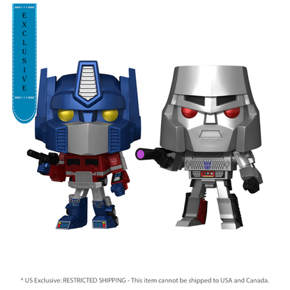 Funko Pop Transformers: G1 Optimus Prime & Megatron US Exclusive Metallic Pop! Vinyl 2  Pack [RS]