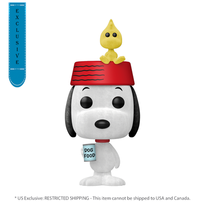 Funko Pop Peanuts Snoopy with Woodstock Flocked Pop! Vinyl Vinyl [RS]