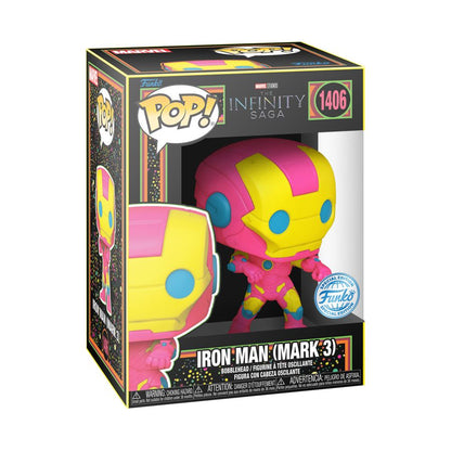 Funko Pop Marvel Comics Iron Man MkIII (Infinity Saga) US Exclusive Black Light Pop! Vinyl [RS]
