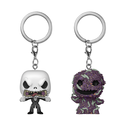 Funko Pop Nightmare Before Christmas Jack & Oogie Boogie Pop! Vinyl Keychain [2 Pack]
