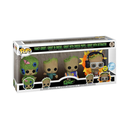 Funko Pop I Am Groot I Am Groot US Exclusive Glow Pop! Vinyl 4 Pack [RS]