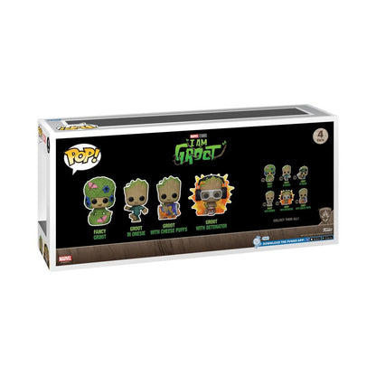 Funko Pop I Am Groot I Am Groot US Exclusive Glow Pop! Vinyl 4 Pack [RS]