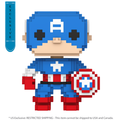 Funko Pop Marvel: 8 Bit Captain America 8 Bit Pop! RS