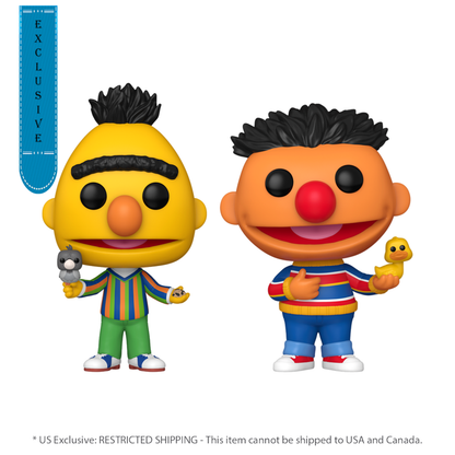 Funko Pop Sesame Street Bert & Ernie US Exclusive Pop! Vinyl 2 Pack [RS]