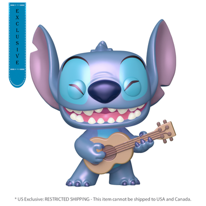 Funko Pop Lilo & Stitch Stitch with Ukelele US Exclusive Pearlescent Pop! Vinyl [RS]