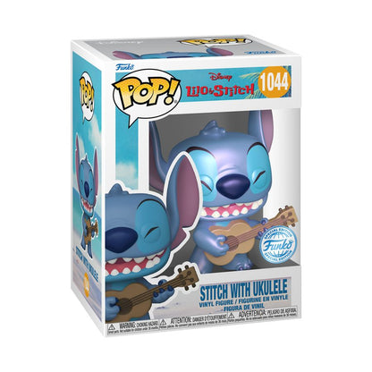 Funko Pop Lilo & Stitch Stitch with Ukelele US Exclusive Pearlescent Pop! Vinyl [RS]