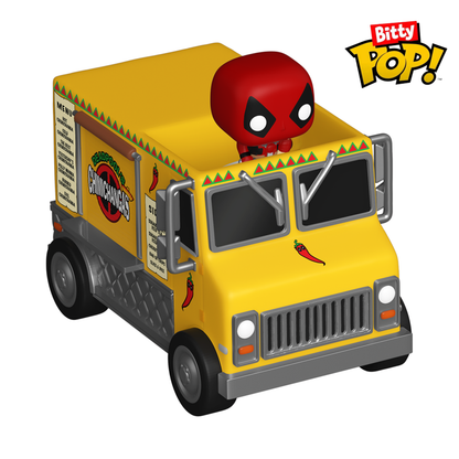 Funko Pop Marvel Comics Deadpool with Food Truck Bitty Pop! Ride