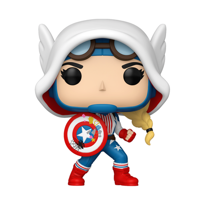 Funko Pop Marvel Comics: Gwen Verse Cap Gwen Pop! Vinyl