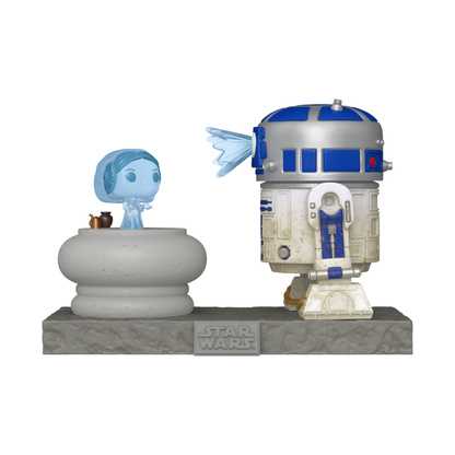Funko Pop Star Wars R2D2 with Leia Hologram Pop! Deluxe