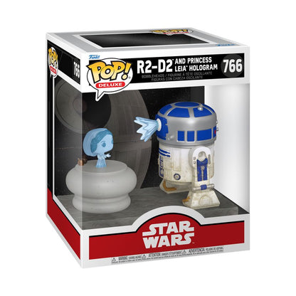 Funko Pop Star Wars R2D2 with Leia Hologram Pop! Deluxe