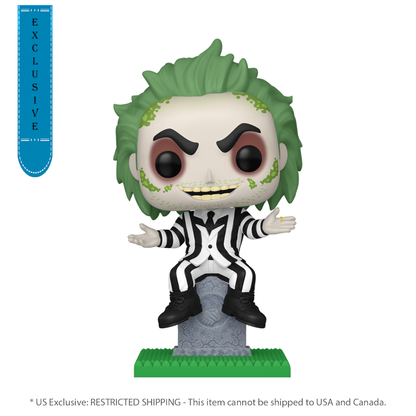 Funko Pop Beetlejuice Beetlejuice on Tombstone US Exclusive Glow Pop! Vinyl [RS]