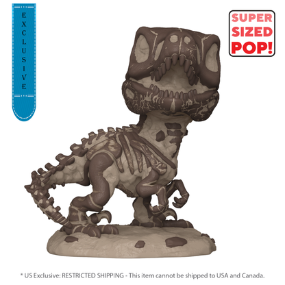 Funko Pop Jurassic Park Velociraptor Fossil US Exclusive 6" Pop! Vinyl [RS]