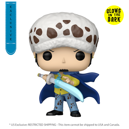 Funko Pop One Piece Trafalgar Law (with Blue Anesthesia) US Exclsuvie Glow Pop! Vinyl [RS]