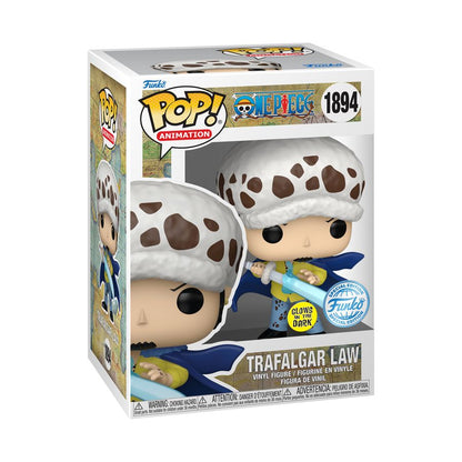 Funko Pop One Piece Trafalgar Law (with Blue Anesthesia) US Exclsuvie Glow Pop! Vinyl [RS]