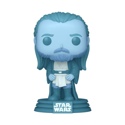 Funko Pop Star Wars Qui Gon Jinn (Force Ghost) US Exclusive Glow Pop! Vinyl [RS]