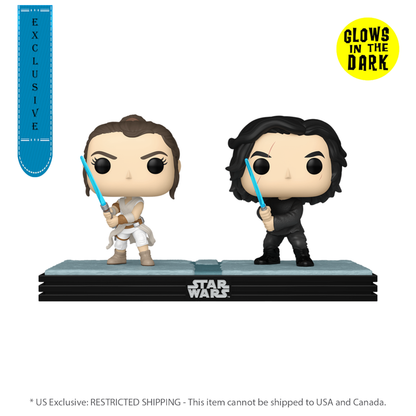 Funko Pop Star Wars Rey & Kylo Ren US Exclusive Glow Pop! Moment [RS]