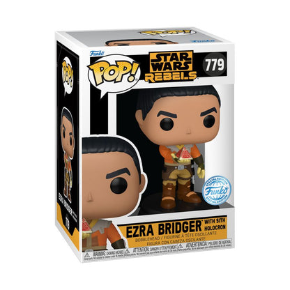 Funko Pop Star Wars: Rebels Ezra Bridger with Sith Holocron US Exclusive Pop! Vinyl [RS]