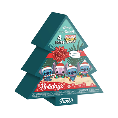 Funko Pop Lilo & Stitch Holiday Tree Box Pocket Pop! 4 Pack
