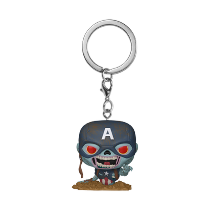Funko Pop Marvel: Zombies Zombie Captain America Pop! Keychain