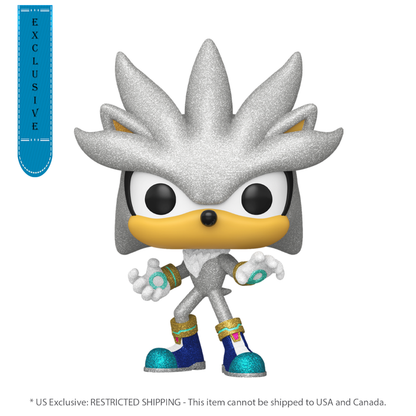 Funko Pop Sonic The Hedgehog Silver US Exclusive Diamond Glitter Pop! Vinyl [RS]