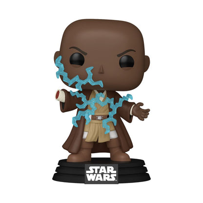 Funko Pop Star Wars: Revenge of the Sith Mace Windu Electricity US Exclusive Glow Pop! Vinyl [RS]