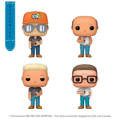Funko Pop King of the Hill Dale, Hank, Bill & Boomhauer US Exclusive Pop! 4 Pack [RS]