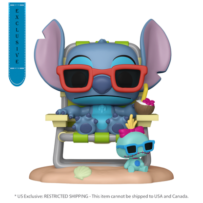 Funko Pop Lilo & Stitch Stitch in Sunlounger US Exclusive Pop! Premium [RS]
