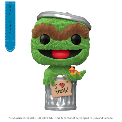 Funko Pop Sesame Street Oscar the Grouch Flocked Pop! Vinyl [RS]