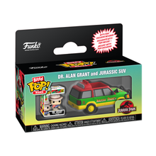 Funko Pop Jurassic Park Alan Grant w/ Jurassic SUV Bitty Pop! Ride