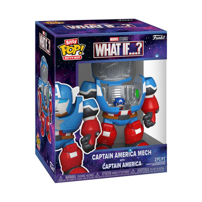 Funko Pop What If Captain America w/Mech Bitty Pop! Bot