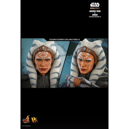Hot Toys Star Wars: The Mandalorian Ahsoka Tano and Grogu 1:6 Scale Collectable Action Figure Set