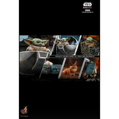 Hot Toys Star Wars: The Mandalorian Grogu 1:6 Scale Collectable Action Figure Set