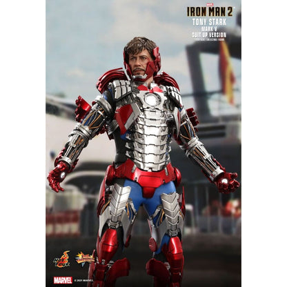 Hot Toys Iron Man 2 Tony Stark Mark V Suit Up 1:6 Scale Collectable Action Figure