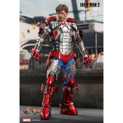 Hot Toys Iron Man 2 Tony Stark Mark V Suit Up 1:6 Scale Collectable Action Figure