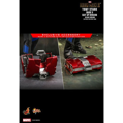 Hot Toys Iron Man 2 Tony Stark Mark V Suit Up Deluxe 1:6 Scale Collectable Action Figure