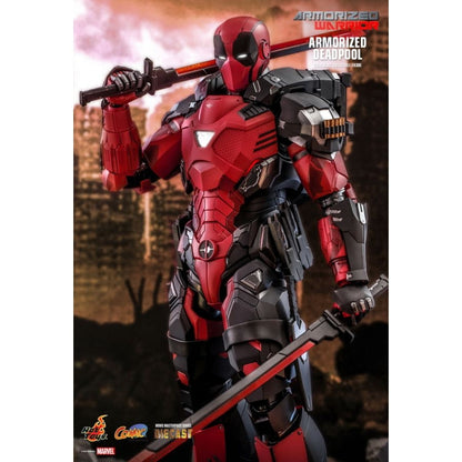 Hot Toys Marvel Comics Armorized Deadpool Diecast 1:6 Scale Collectable Action Figure