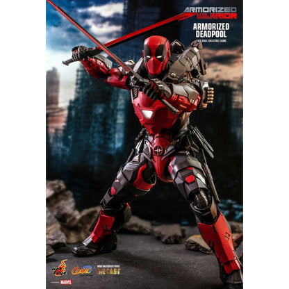 Hot Toys Marvel Comics Armorized Deadpool Diecast 1:6 Scale Collectable Action Figure