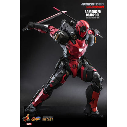 Hot Toys Marvel Comics Armorized Deadpool Diecast 1:6 Scale Collectable Action Figure