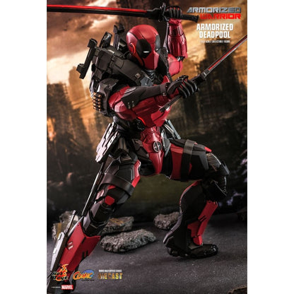 Hot Toys Marvel Comics Armorized Deadpool Diecast 1:6 Scale Collectable Action Figure