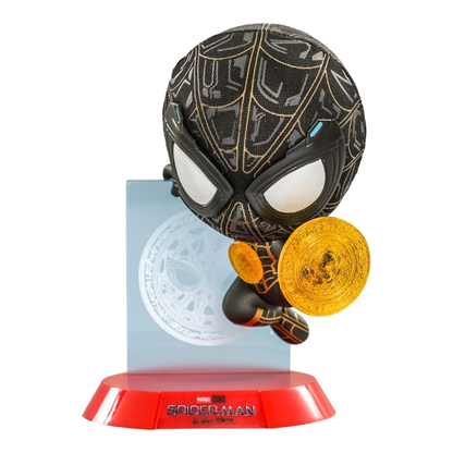 Hot Toys Spider Man: No Way Home Spider Man Black & Gold Suit with Magic Shooter Cosbaby